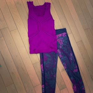 Fabletics outfit tank and jogger leggings XS,S